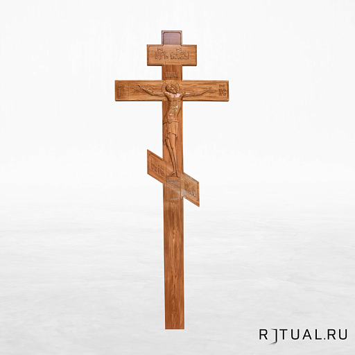 Крест Резной Дубовый 3